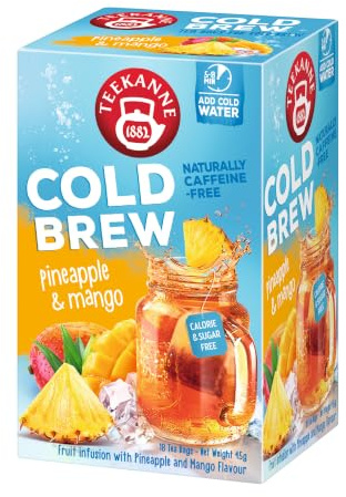 Teekanne Berry Mojito Cold Brew Infusion, 18 Tea Bags | All natural real fruits, Naturally caffeine free, Ice cool, with Forest Fruit Blackberries Lime Rosehip Mint Hibiscus
