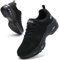 Womens Runnig Trainers Arch Support Memory Foam Gym Shoes Ladies Lightweight Mesh Air Cushion Walking Sneakers All Black UK 6