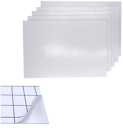 ACIT Hojas de espuma blancas de doble cara, paquete de 5 hojas, junta adhesiva aislante, adhesivo de doble cara extra fuerte resistente hasta 120 ° para bricolaje, fotos, paredes (18 X 10 CM)
