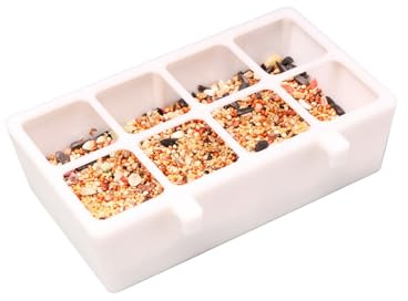 Mangiatoia per gabbia per uccelli, 1 ciotola in plastica per uccelli, da appendere, per pappagalli, accessori per piccoli uccelli, pappagalli, calopsitte, parrocchetti, piccioni, canarini, passeri