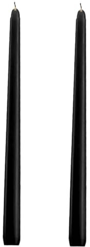 TOPBATHY Bulk-Kerzen 2St Geburtstagskerzen kleine Kerze hübsche Spitzkerzen schwarze Kerzen spitz zulaufende Kerzen Stabkerzen schwarz Unparfümiert Paraffin Kerzenpackung Baumwollkern