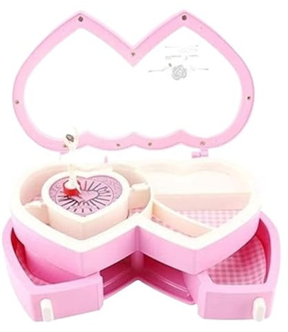Schmuckkästen Musikkoffer Ballerina Musik Schmuckschatulle Aufbewahrungsbox Geschenke for kleine Mädchen Niedliche Spieldosen for Kinder Spieldosen Geschenke Geschenke(Pink)