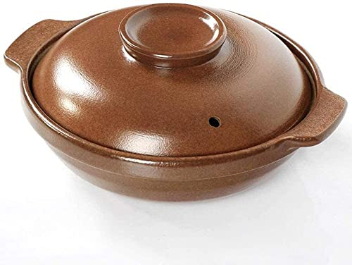 WEYFH Olla de Barro para cocinar en Olla de Barro - Cacerola Saludable con cazuela de cerámica Olla de Barro y cazuela de Plato Resistente al Calor-A_3 (A 1L)