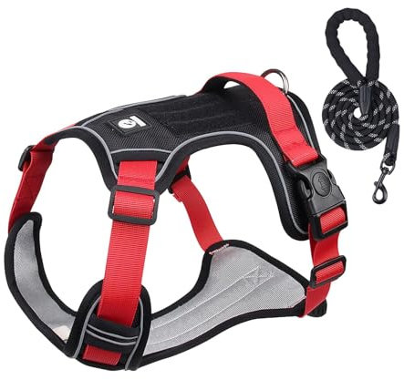 Youding Hundegeschirr für große Hunde, Hundegeschirr mit Griff,Bequemes, Nicht ziehendes Haustiergeschirr, reflektierendes Hundegeschirr | Hunde-Brustgeschirr, Hunde-Zuggeschirr mit Seil zum
