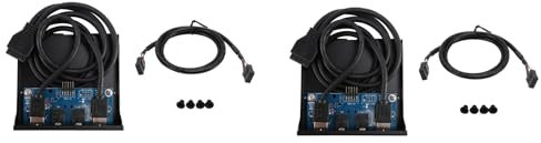 Rfeeuubft 2X 3,5 2 USB3.0 A Hub + HD Audio zu 20Pin Header Floppy Front Drive Panel