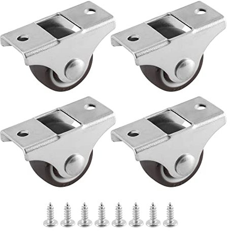 Fangxuee 4 StüCk Mini Rollen MöBel Rollen Kleine 25Mm Bockrollen Richtung Bewegliche Rollen Bewegliche Rollen für MöBel