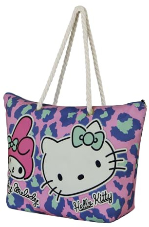 Karactermania Sanrio Hello Kitty Safari-Borsa da Spiaggia Soleil, Rosa, 52 x 37 cm