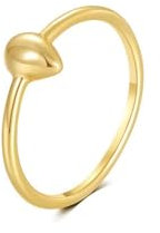 Tolldek Gelbgold 9 Karat Verlobungsring Echte Goldschmuck, Tropfen Partnerringe Au 375 Hochzeitsring Freundschaftsringe, Gr.54 (17.2)
