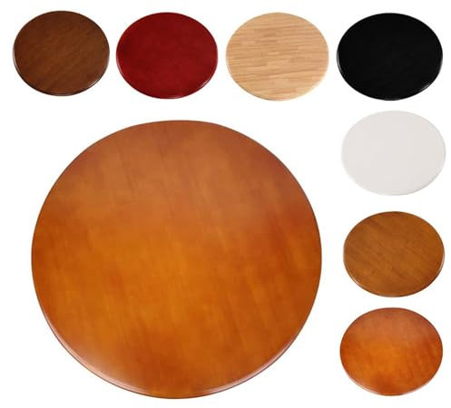 BBERHFNFZK Lazy Susan Plaque Tournante De Table Rond Plateau De Service Tournant pour Table De Salle À Manger Φ60-120cm Plateau Rotatif en Bois Grand Assiette Présentation De Cuisine(Brown,24(60cm)