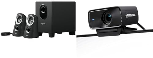 Logitech 980-000413 Högtalarsystem, Svart & Elgato Facecam MK.2 – Förstklassig Full