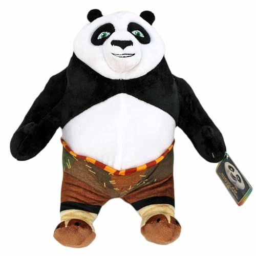 BEMIRO Kung Fu Panda 4 Kuscheltier – 30–40 cm – Original Lizenzartikel – Mit recyceltem Innenfutter (Po Stehend)