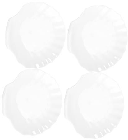 DECORNIJIA 4 piezas Platos de Porcelana Multipropósito Forma Platos Reutilizables para Aperitivos Postres y Desayuno el Hogar