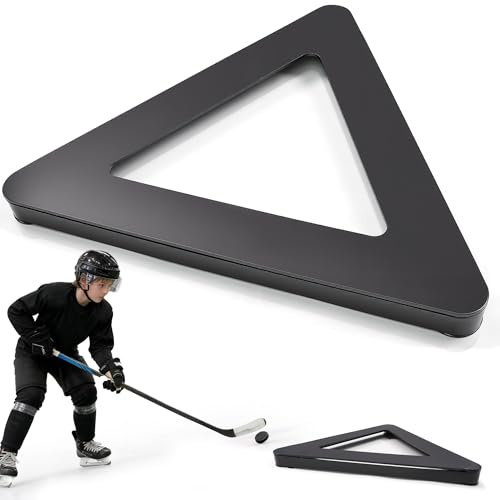Joewuzun Triangle Hockey Passer Rebounder Puck Passer für Hockey-Trainingsgeräte, tragbarer 66 cm Passingschlitz für Passing, Schießen, Verwendung auf und Off-Ice