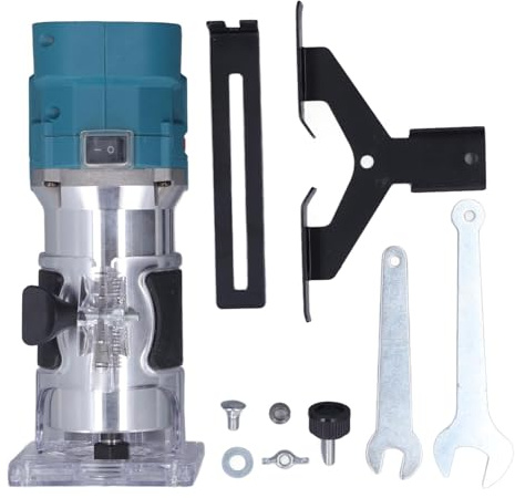 Gearwell Wood Router, Cordless Palm Router Trimmer 6 Speed Compatible with Makita BL1815 BL1815N BL1820 BL1820B Battery, Hand Trim Router for Woodworking Edge Cutting
