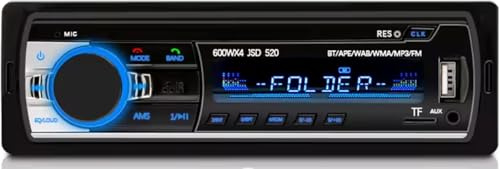 Autoradio Bluetooth 24V 1 DIN per Camion, 4x60W Stereo MP3 con Vivavoce, USB/TF/AUX/FM, Telecomando, Supporto Chiamate e Musica, Wireless