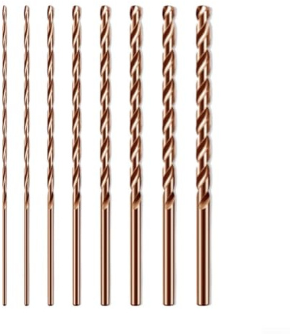 200mm Cobalt HSS Extra Long Drill for Hard Metal, Stainless Steel and Wood, Heat Resistant Precision Power Tool for Workshop Drilling Applications(5mm)