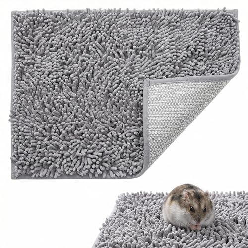 Cretvestsar Lot de 2 tapis de literie en polaire lavable pour cage de cochon d'Inde, 50,8 x 30,5 cm et tapis hygiéniques réutilisables pour lapins et petits animaux