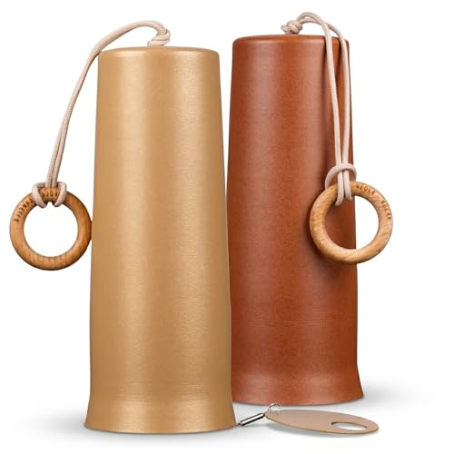 Heola Klangspiel 2er Set - Aluminium Windspiel für Balkon, Garten, zu Hause - wetterfest mit melodischen Klängen (Ankaa und Capella)