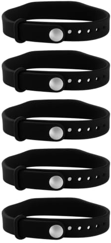 5 pulseras de silicona RFID regrabables impermeables de 13,56 MHz, con múltiples agujeros, pulsera de control de acceso ajustable para gimnasio, piscina, acceso a puerta y cerraduras de huellas