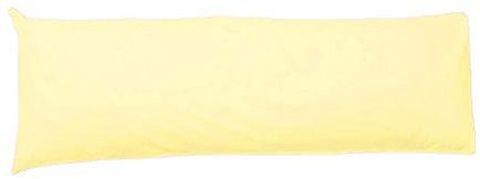 Comfy Nights Pollycotton Bolster Pillow Case Plain Dyed (4.6Ft (54 Inches), Lemon)