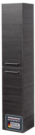 FACKELMANN B.PERFEKT Hochschrank Dark Oak – Modernes Badmöbel in Anthrazit, Maße 30x159x32 cm, aus hochwertiger Spanplatte, Made in Germany
