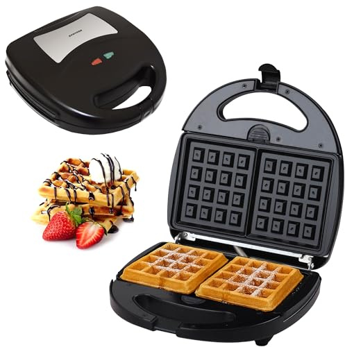 Syntrox Germany Waffeleisen Waffelmaker Chef Maker SM-1300W Waffle Bakery mit herausnehmbaren Backplatten