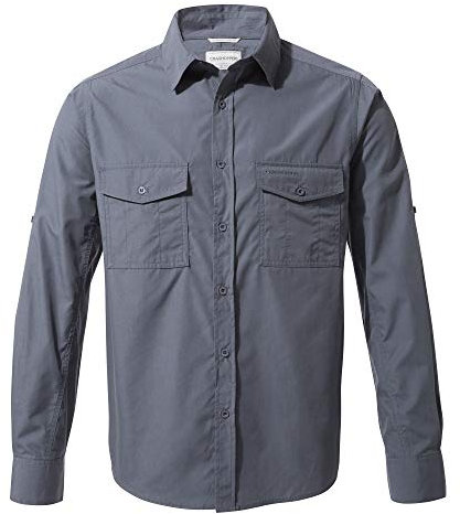 Craghoppers Mens Kiwi Ls Hiking Shirt, Ombre Blue, XL EU