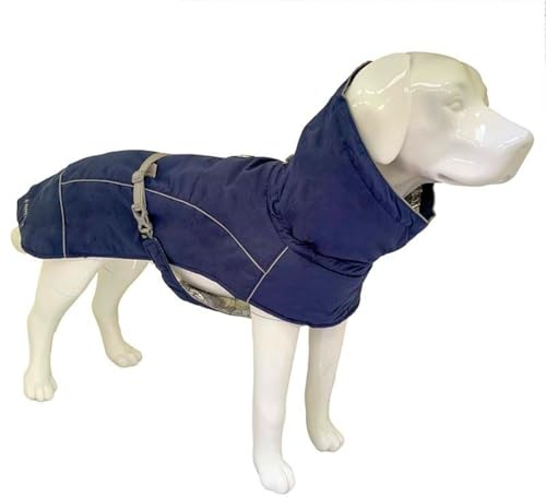 Croci Hiking Hundemantel, wasserdicht, Makalu, temperaturregulierendes Futter, Dunkelblau, 35 cm