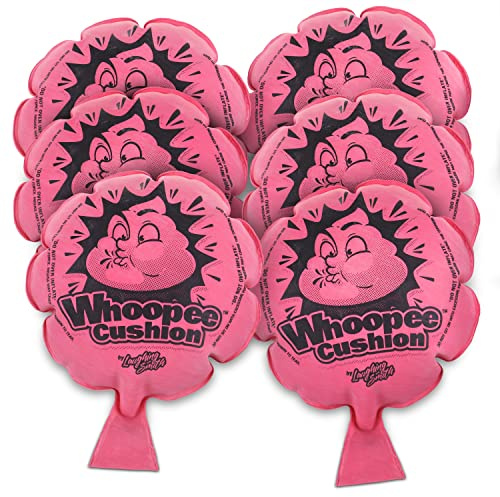 Laughing Smith Whoopee Cushion Easy Inflate Classic Fart Toy, 6 Family Pack
