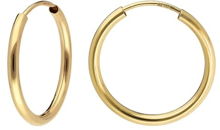 trendor Damen-Ohrringe Gold 333 / 8K Creolen Breite 2 mm Ø 20 mm 15174 | eleganter Ohrschmuck für Damen, zauberhafter Schmuck aus Echtgold, zeitlose Geschenkidee,