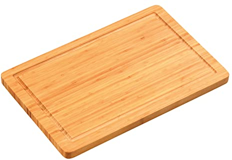 Kesper Schneidebrett mit Saftrille, Bambus, Braun, 38,5x25,4x1,9 cm, BIOFA-Öl, 58115