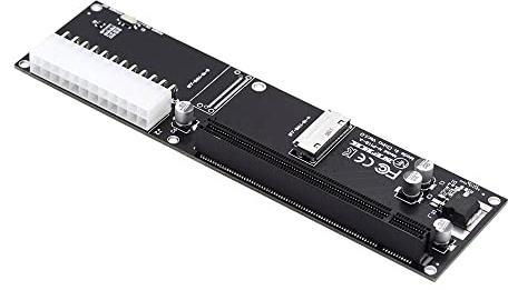 Cablecc Oculink 8x SFF-8612 8611 an PCI-Express PCIe 16x-Adapter mit ATX 24Pin Power Port für Mainboard-Grafikkarte