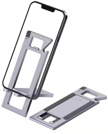 Hagibis Handy-Ständer für Schreibtisch, 5-in-1, faltbar, Aluminium, tragbar, Reise-Handyhalterung mit Flaschenöffner, Boxöffner, Lineal, Schraubenschlüssel für iPhone 15, 14, 13, 12, 11, Pro Max,