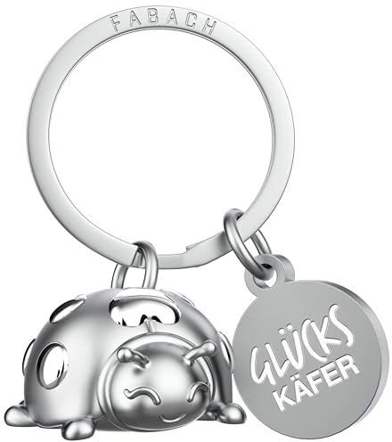 FABACH Marienkäfer Schlüsselanhänger Glücksbringer Marie - Viel Erfolg und Glück - Auto Geschenk