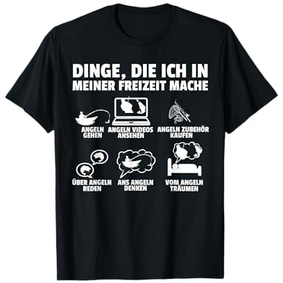 Dinge Die Ich In Meiner Freizeit Mache Angel Angeln Fischen T-Shirt