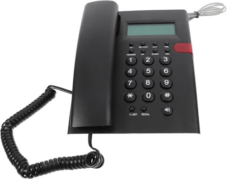 EXCEART 1set Telefono da Tavolo per Anziani con Pulsanti Grandi Telefono Fisso per Casa e Ufficio Facile da Usare e Resistente Design Elegante e Funzionale