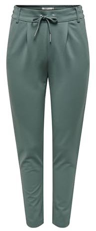 ONLY Damen Onlpoptrash Easy Colour Pant PNT Noos Hose 15115847 ,Dark Forest 1 ,S / 32L
