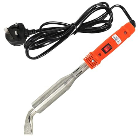 Electric Soldering Iron, 220V Quick-Heated Elbow Head Electric Soldering with Switch, 500°C Peak Temperature for Sheet Metal Work, Model Making, Housing Soldering, UK Plug (300W)