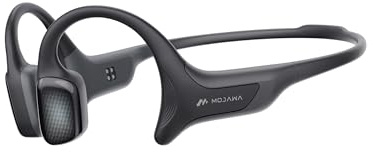 mojawa HaptiFit Terra Advanced Smart Wearable Sportivo, Cuffie a Conduzione Ossea Open-Ear Bluetooth con Microfono e MP3 32GB, Auricolari Wireless Impermeabili per Allenamento, Nuoto e Corsa, Nero