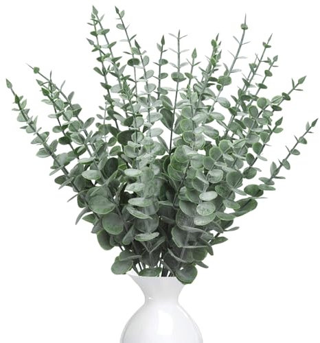 RXKFIGX 30 PCS Artificial Eucalyptus, Eucalyptus Stems, Natural Eucalyptu Dried Flowers, Eucalyptuses Leaves, Dried Eucalyptuses Artificial Plant Branches for Bouquet, Wedding Parties, Party, Home
