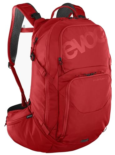 EVOC EXPLORER PRO, Rucksack (optimale Passform, AIR FLOW CONTACT SYSTEM, AIRO FLEX Hüftgurt, inklusive Trinkblasenfach für Trinkblasen und Regenhülle, angenehmer, hochwertiger Daypack)