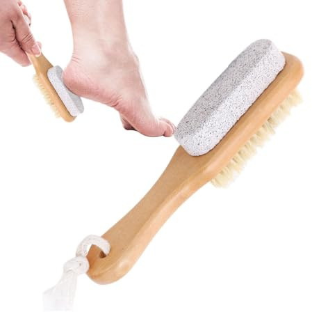Piedistallo | Pietra pomice per piedi | Spazzola per piedi a doppia funzione | Pulitore per piedi | Spazzola per piedi con design forato | Pietra per piedi – Rimozione della pelle secca della