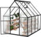 FIVMEN Serre de jardin en aluminium avec fondation de 6 cm et plaque en polycarbonate de 4 mm - Résistante aux UV et aux intempéries - 230 x 180 x 195 cm