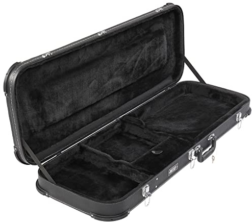 UDeuxff Electric Guitar Hard Case, Rectangle Wooden Standard 39-Inch Electric Guitars Hard-Shell Protective Carrying Case for KST/KTL/170 Model (Black)