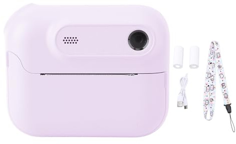 Glomora Instant Print Digital Camera 48MP 1080P HD 6X Zoom Cámara instantánea Linda con Funciones de Juego MP3 Navidad (Violet)