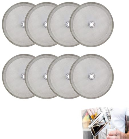 8 Pièces Filtre de Presse Française, 1000 ml Filtres de Rechange pour Cafetière à Piston 100 Mailles Filtres de Rechange en Maille pour Cafetière