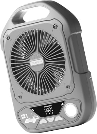 Folding Fan With LED Lighting And USB Rechargeable Battery For Home Office Portable Camping Fan With Adjustable Speeds Office Desk