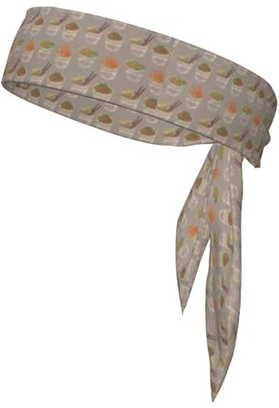 Coquetier nouilles Ramen Impression Multifonctionnel Sport Double Face Foulard Sport Extensible Décontracté Léger Bandeau