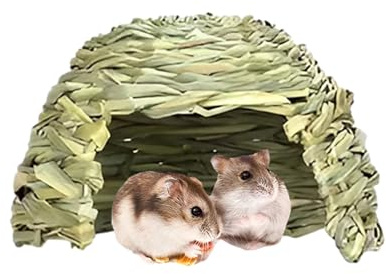 Generisch Grashaus Für Kaninchen - Sicheres Und Komfortables Kaninchenhaus | Umweltfreundliche Kleine Tierbetthöhle | Handgewebtes Hasengrashaus Aus Naturgras, Für Meerschweinchen Und Hamster