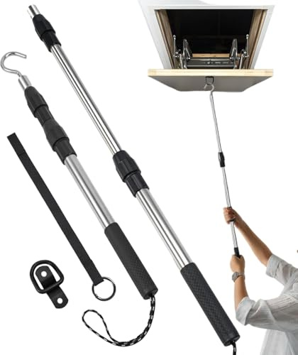Kit di Discesa - Telescopica per Porta Soffitto,Estensibile per Tende Finestrino Bagagliaio Tetto Garage